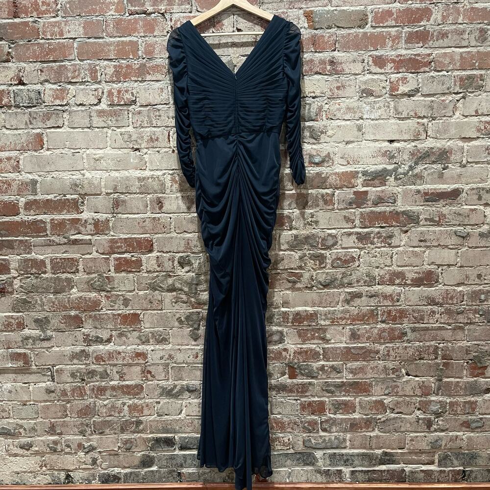 Adrianna Papell Ruched Chiffon Formal Maxi Dress‎ Size 4 - Picture 13 of 14